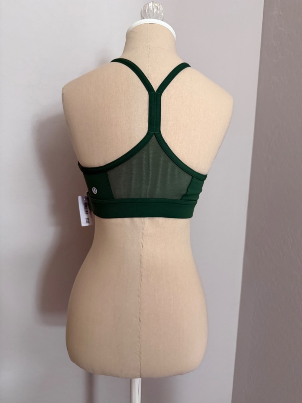 Lululemon Flow Y Mid Support Ivy Grove Green Sports Bra B/C Cup - Picture 5 of 6